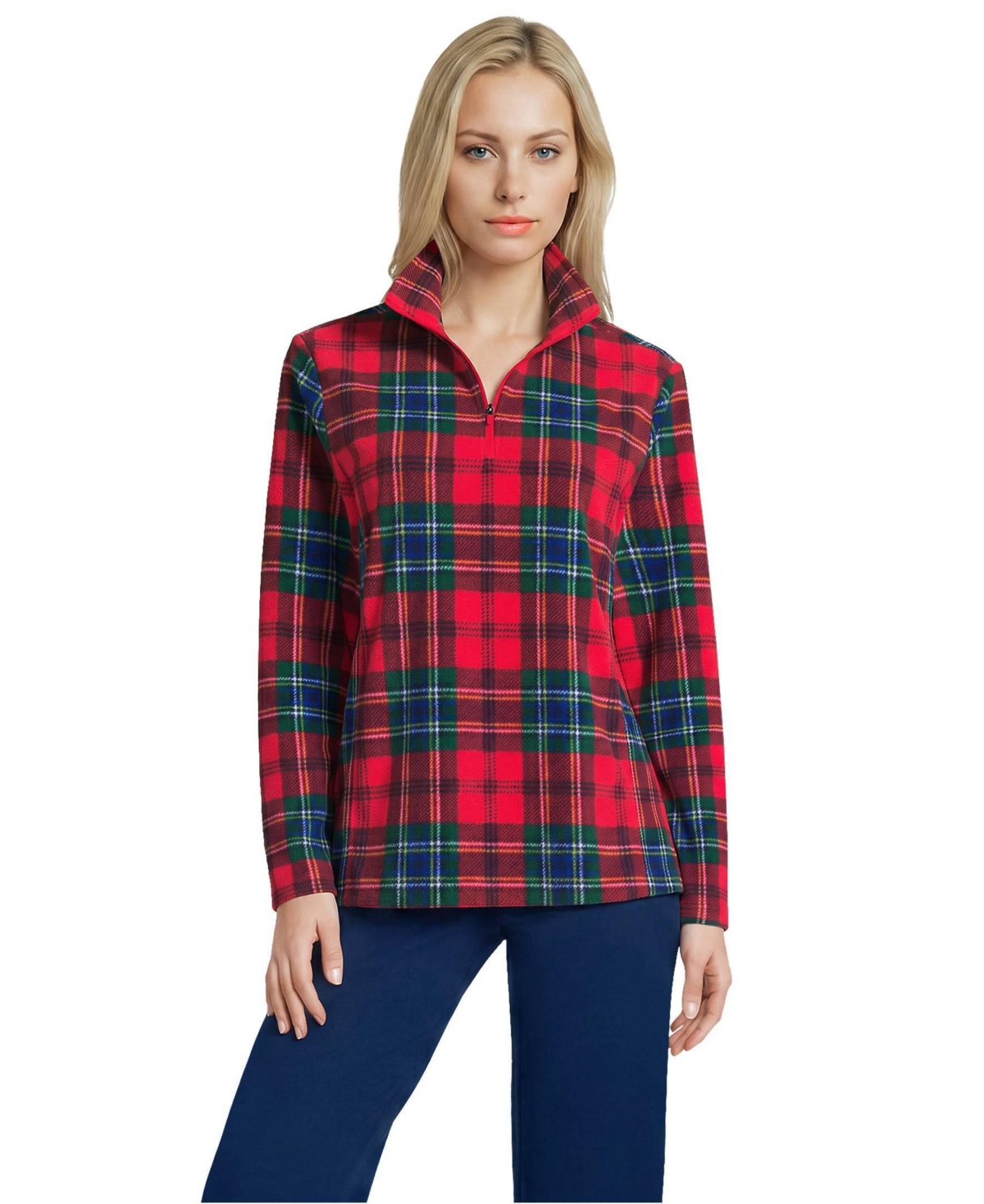 Lands' End Women's Petite Anyweather Fleece Quarter Zip Pullover