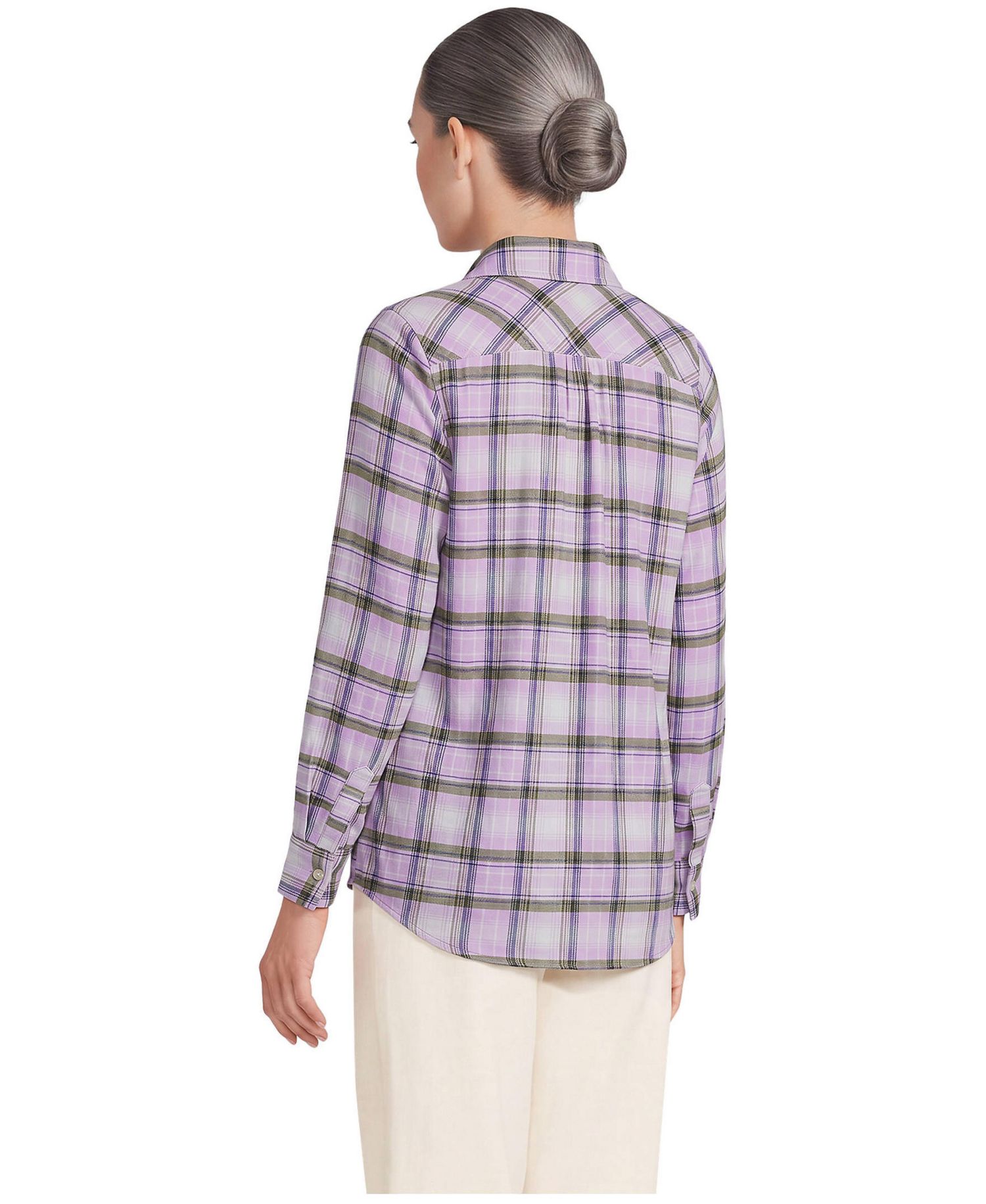 Women's Tall Flannel Boyfriend Long Sleeve Shirt