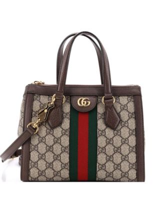 Small Ophidia Top Handle Tote GG Coated Canvas