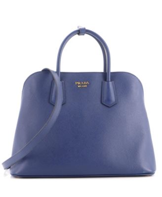 Large Convertible Dome Satchel Saffiano Leather