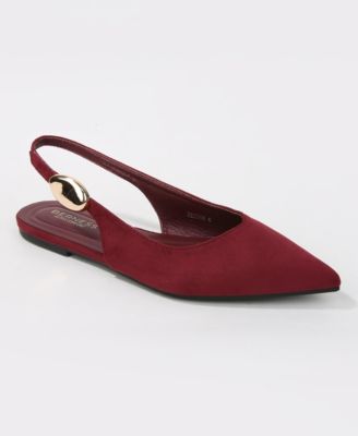 Reed Faux Suede Slingback Flats