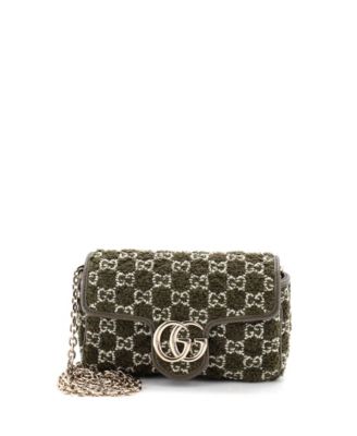 Mini GG Marmont Flap Bag Matelasse GG Boucle Tweed