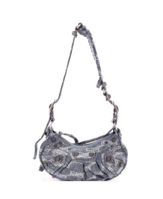XS Le Cagole Giant Studs Shoulder Bag BB Denim