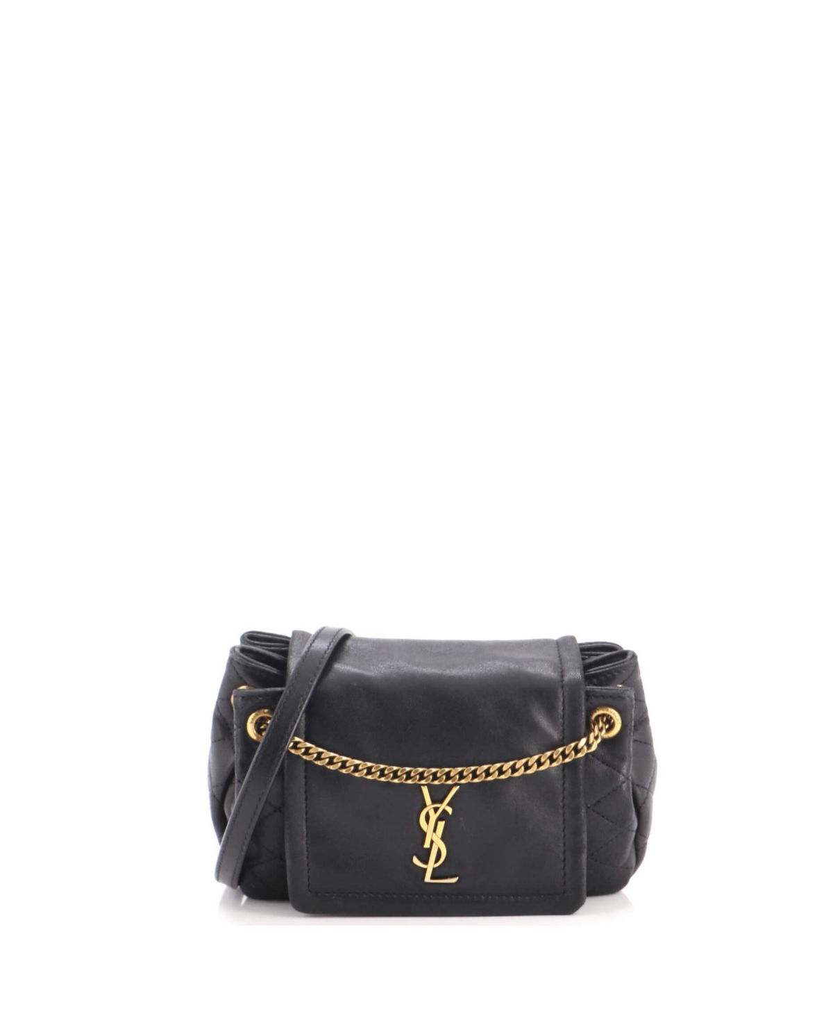 Pre-Owned Saint Laurent Mini Nolita Satchel Quilted Leather - Black