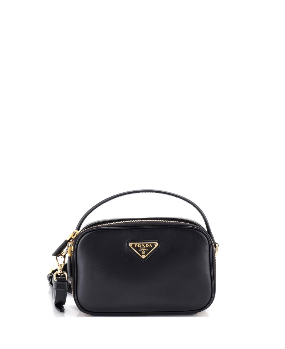 Pre-Owned Prada Women's Odette Mini Leather Top Handle Handbag - Black