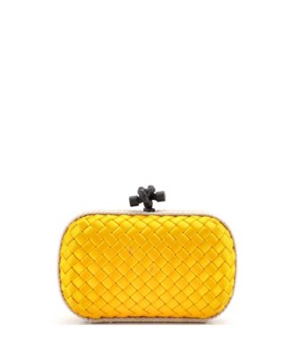 Small Box Knot Clutch Intrecciato Satin