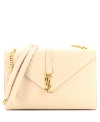 Large Classic Monogram Envelope Satchel Matelasse Chevron Leather