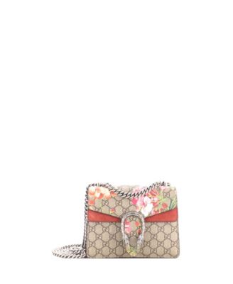 Mini Dionysus Bag Blooms Print GG Coated Canvas