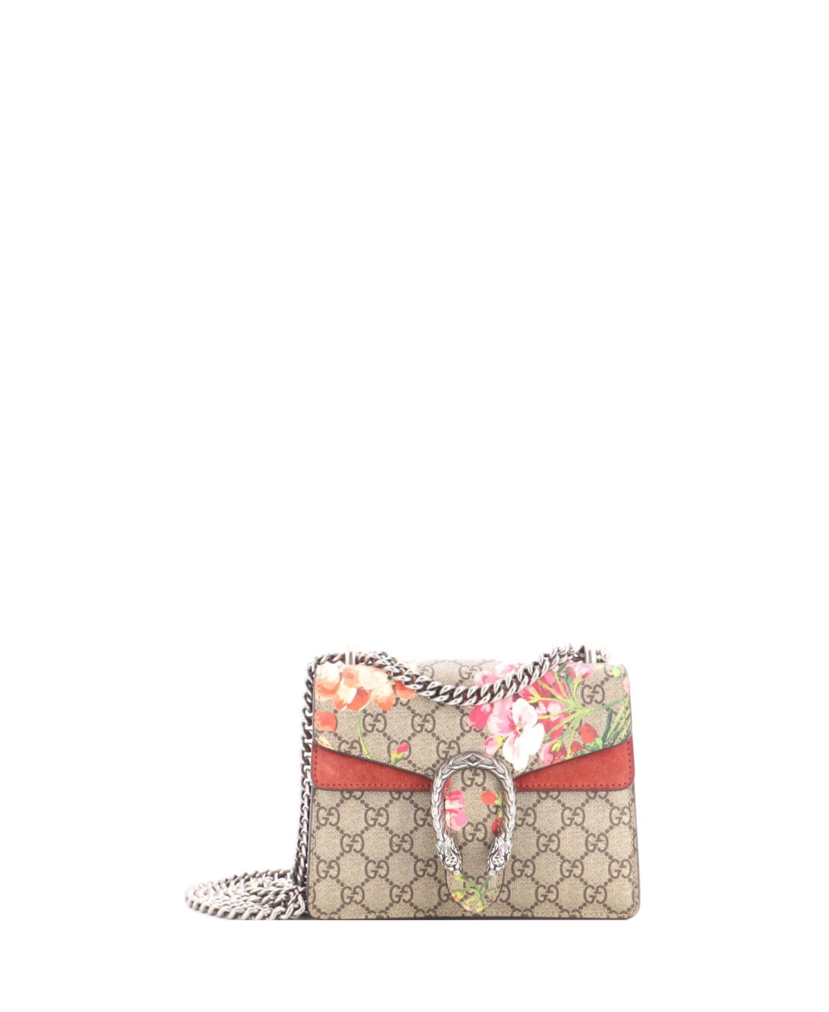 Pre-Owned Gucci Mini Dionysus Bag Blooms Print Gg Coated Canvas - Brown