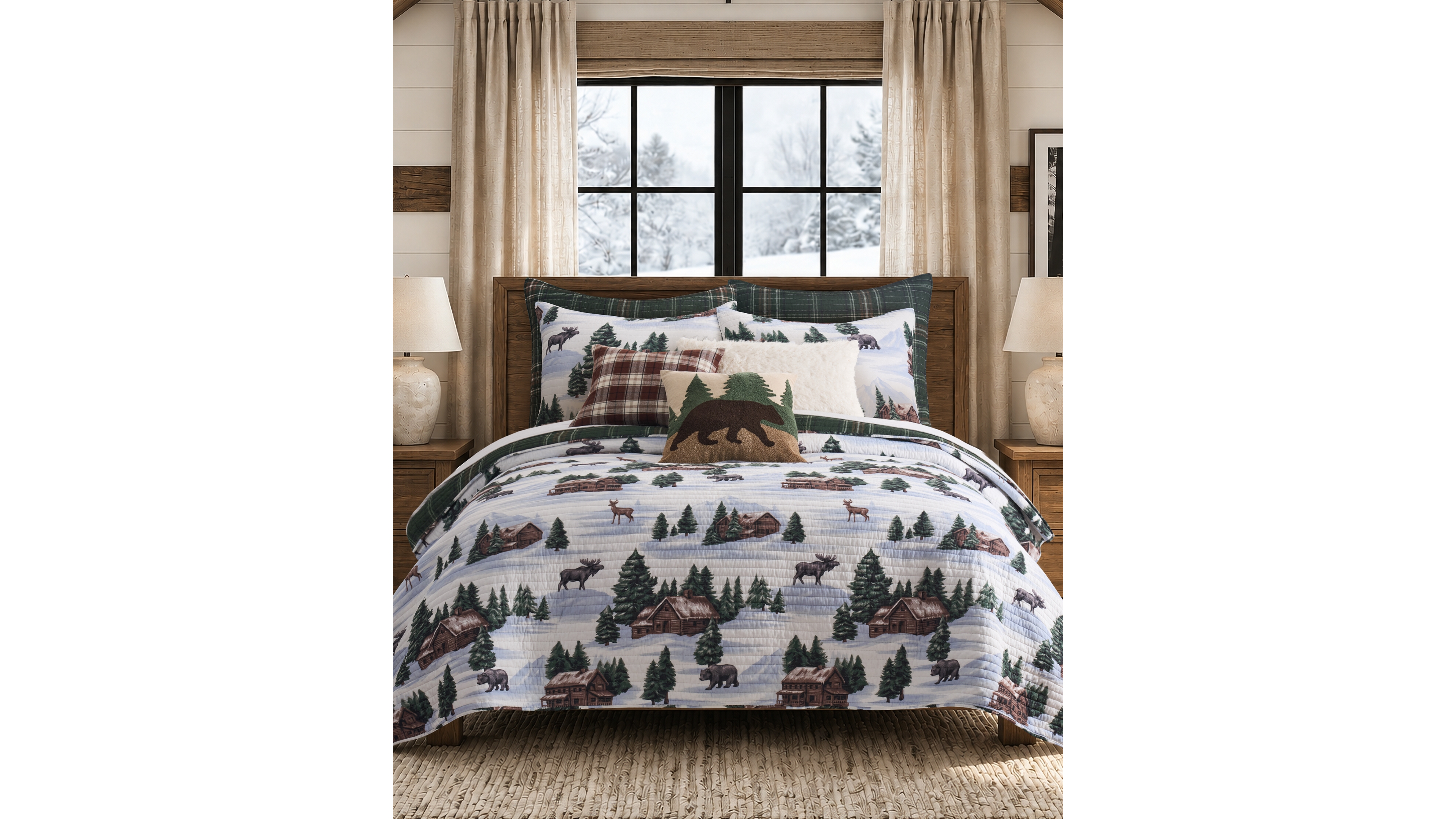 Levtex Lodge Toile Reversible 2-Pc. Quilt Set, Twin/Twin Xl