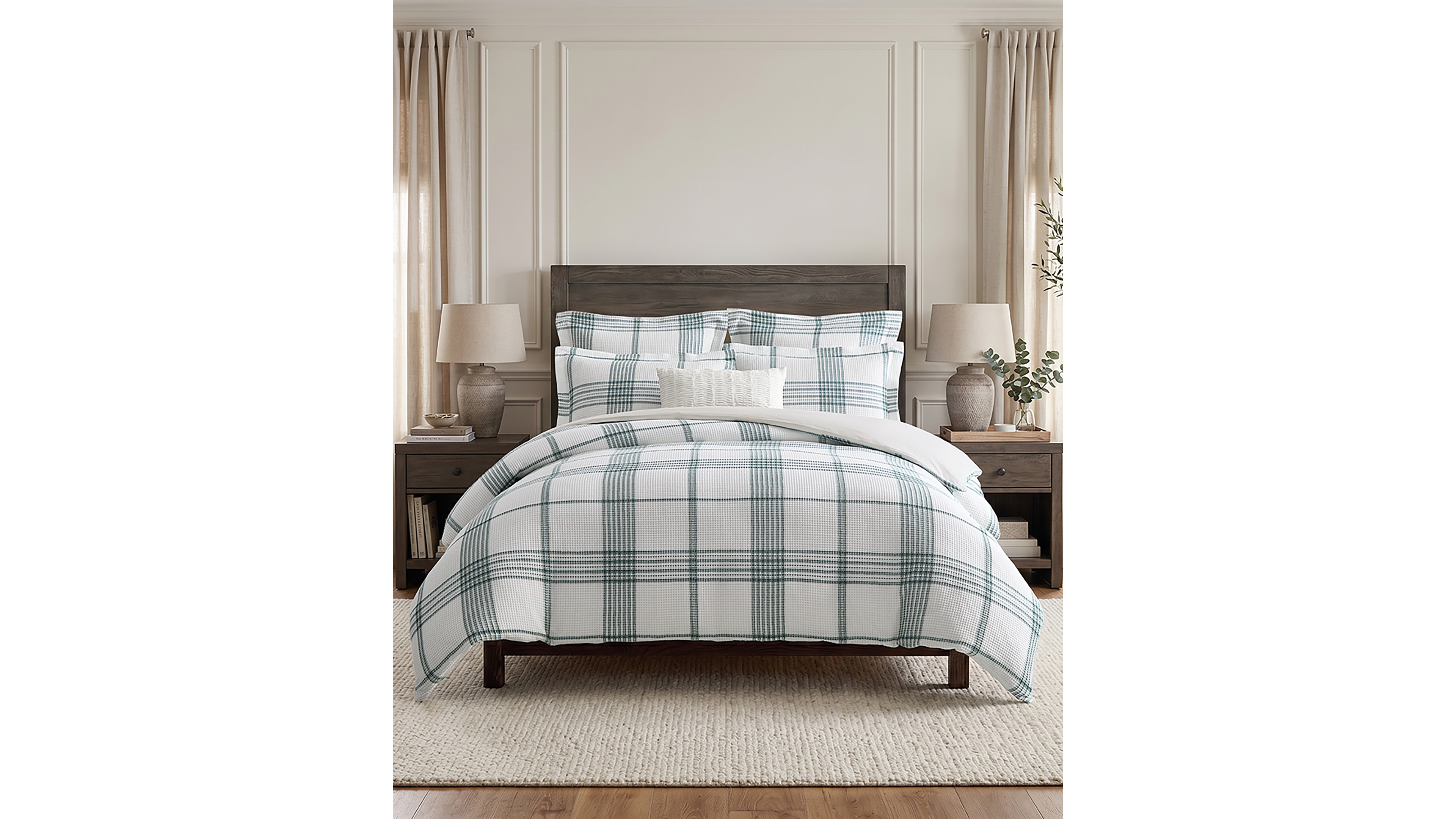 Levtex Home Waffle Plaid 3-Pc. Comforter Set, King