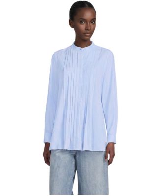 Women's Relaxed Poplin Pintuck Shirt