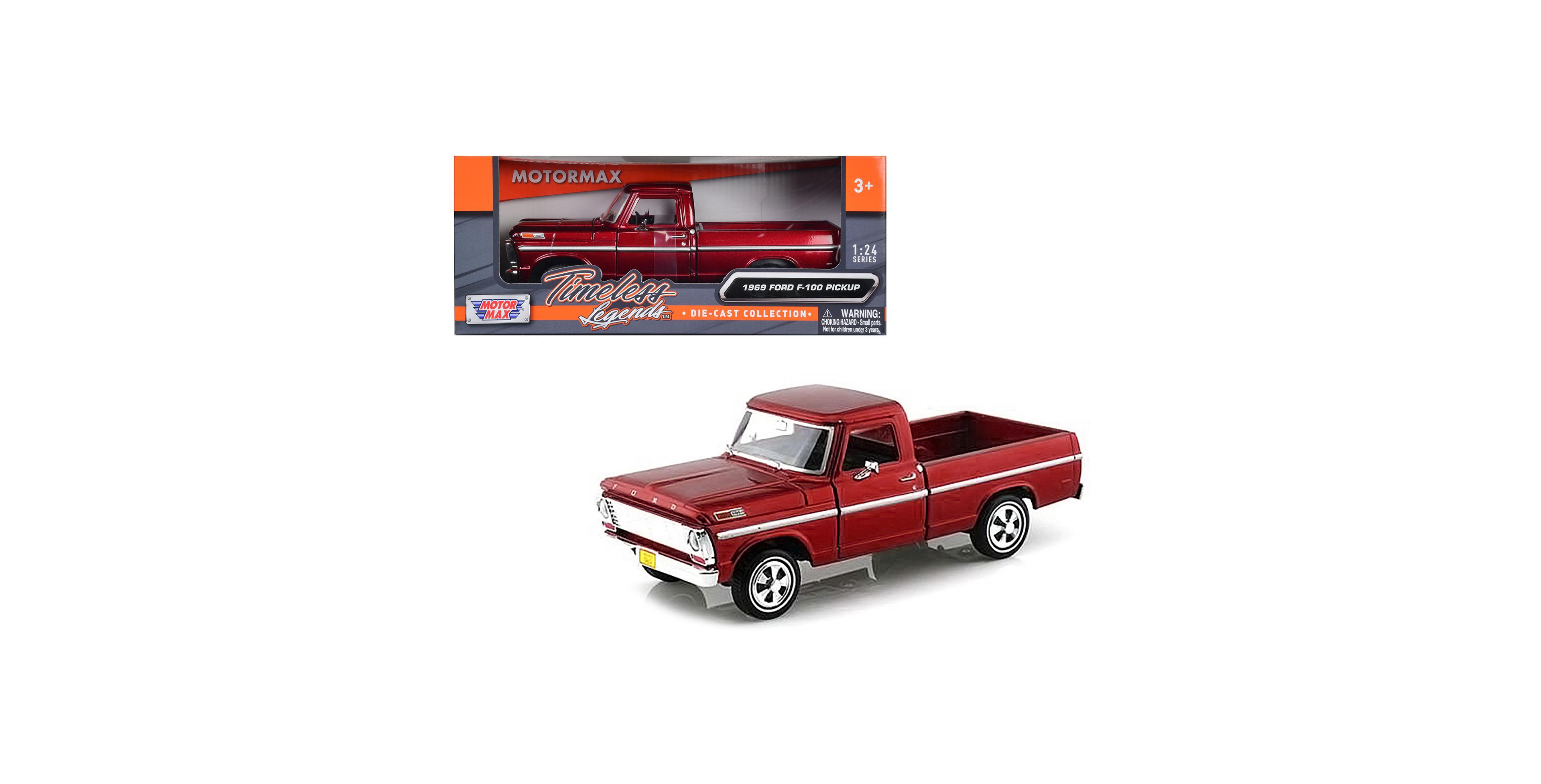 Motormax 1/24 Scale American Classics Die-Cast 1969 Ford F-100 Pickup Truck Model Car