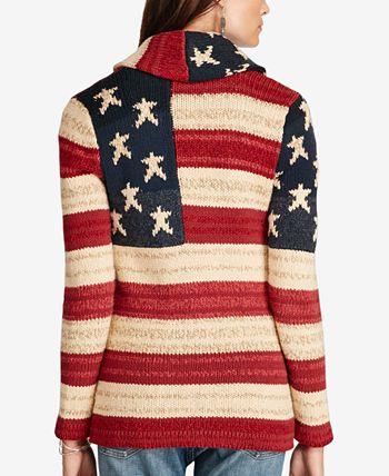 Denim & Supply Ralph Lauren - American Flag-Print Shawl Cardigan