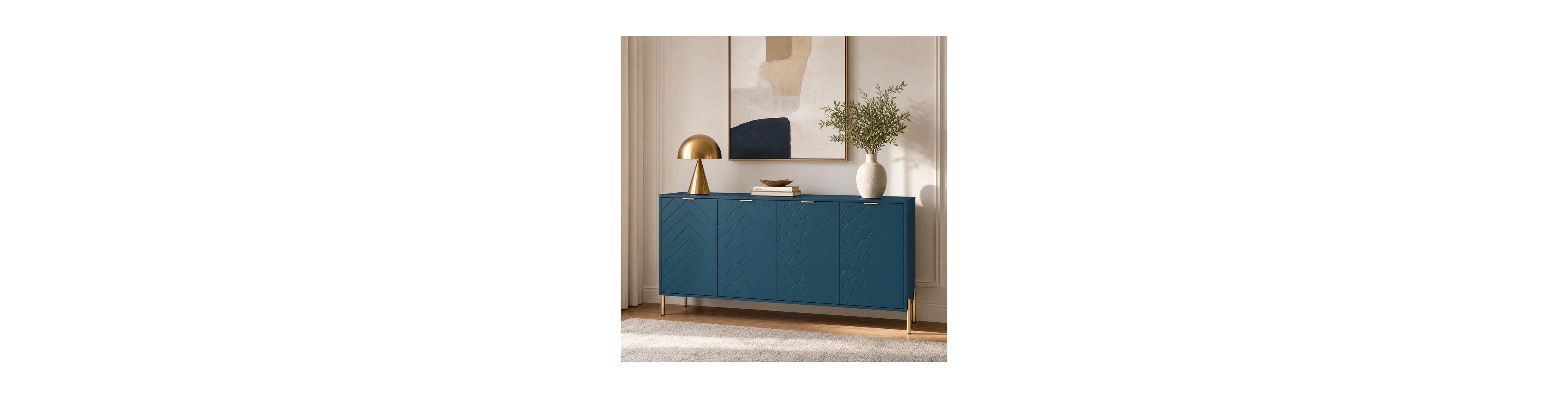 sumyeg 63 Inch Mdf Grooved Gold Metal Legs Book Storage Cabinet