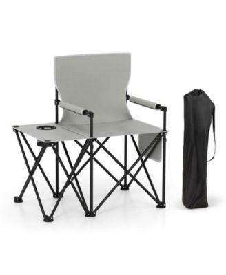 Outdoor Chair, Folding Design, Cup Holders, 330 lb Capacity for Camping, Travel and Outdoor Activities