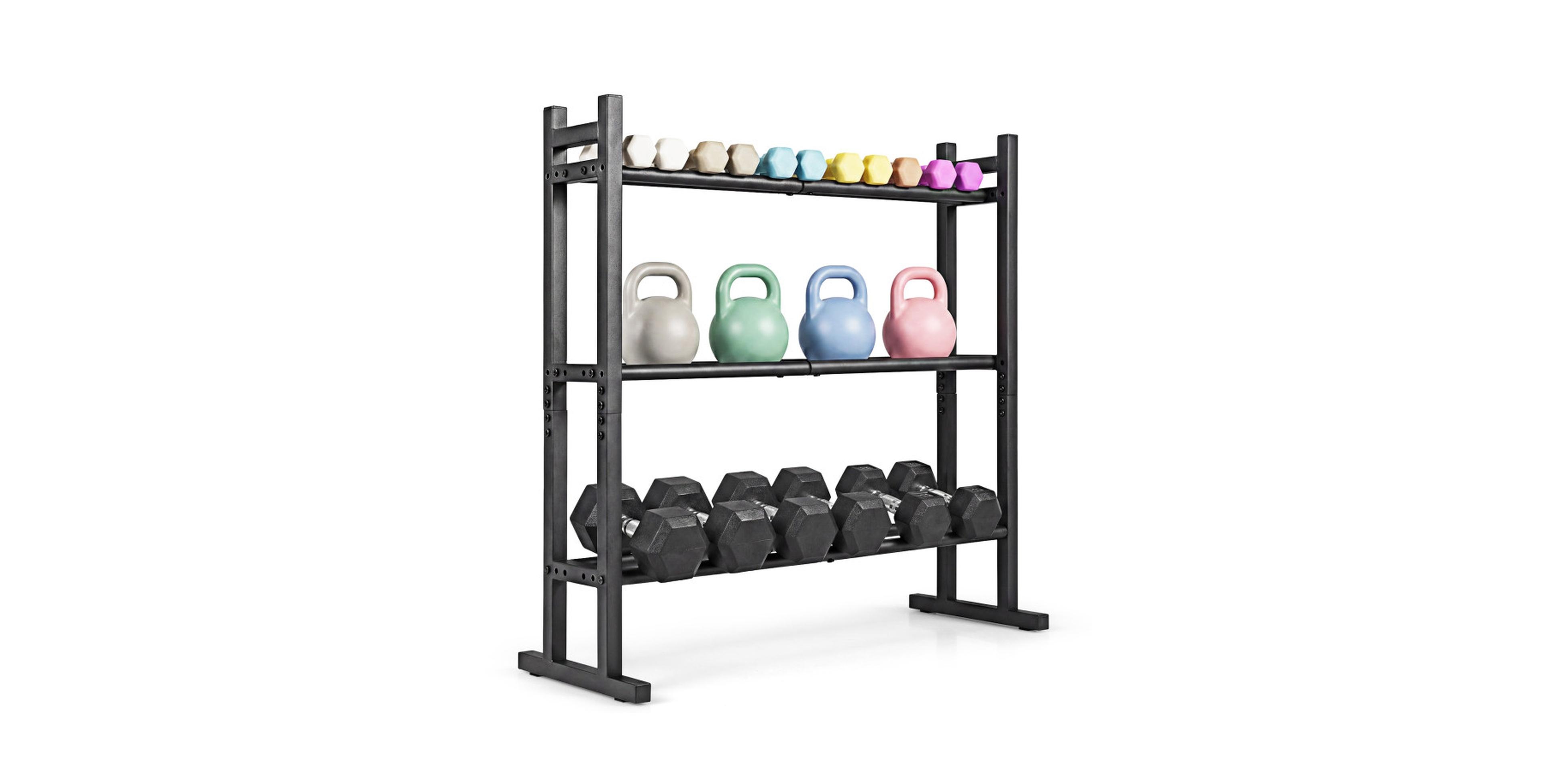 Sugift 3-Tier Heavy-Duty Adjustable Dumbbell Rack Weight Stand with 529LB Capacity