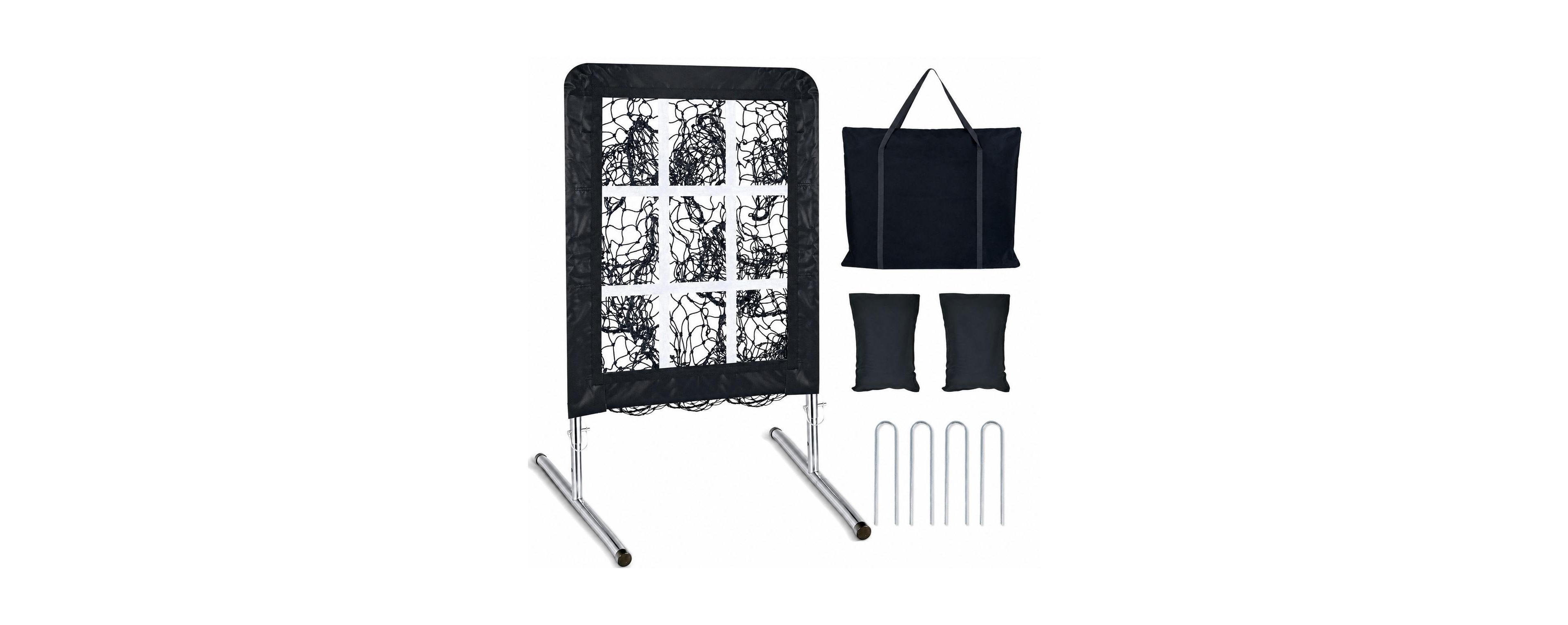 Peneyon Adjustable 9 Hole Baseball Softball Pitching Target Strike Zone Portable Practice Net For All Pitchers