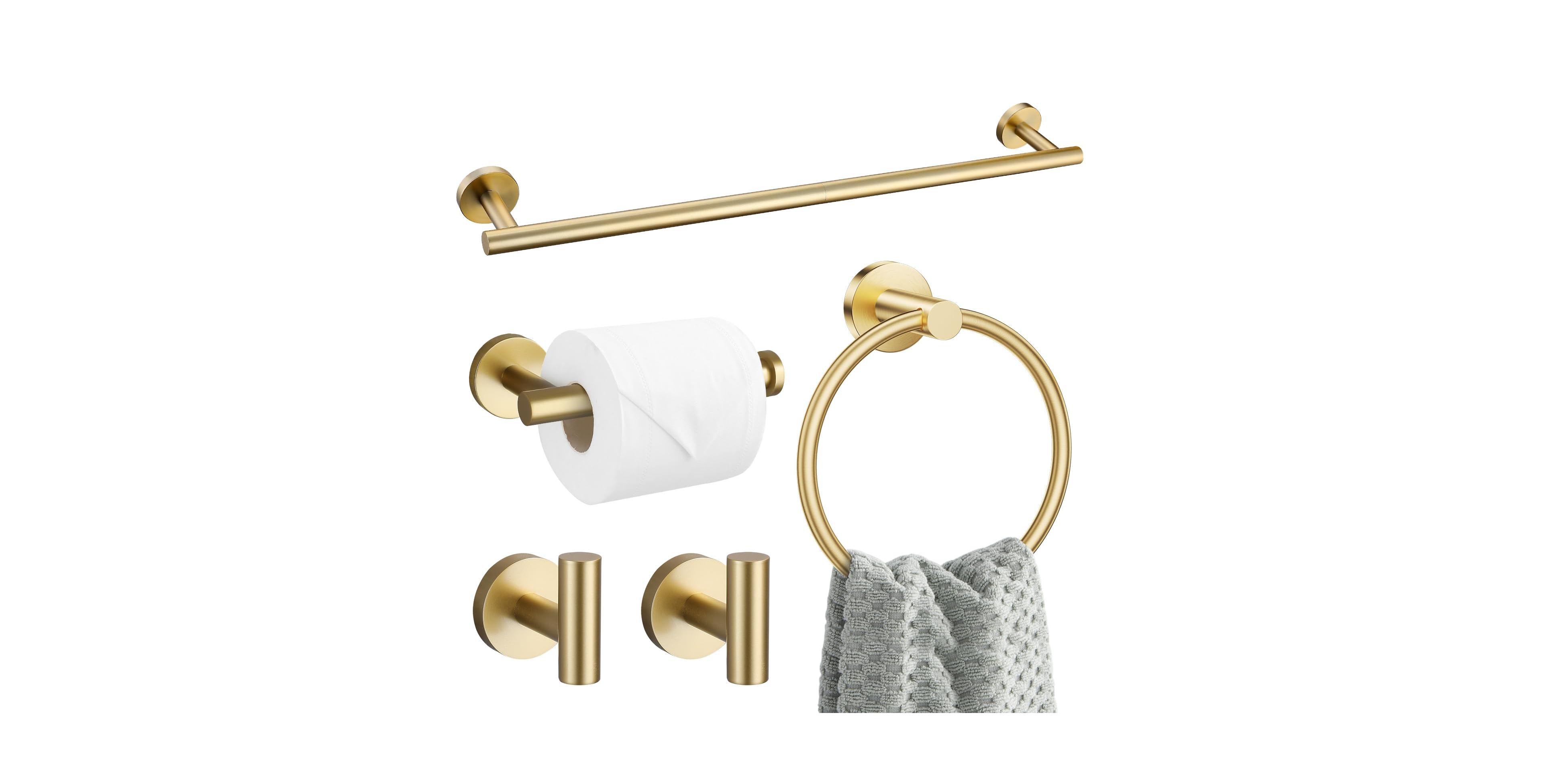 Cyqbd 5 Piece Bathroom Hardware Set SUS304 Stainless Steel 23.6"