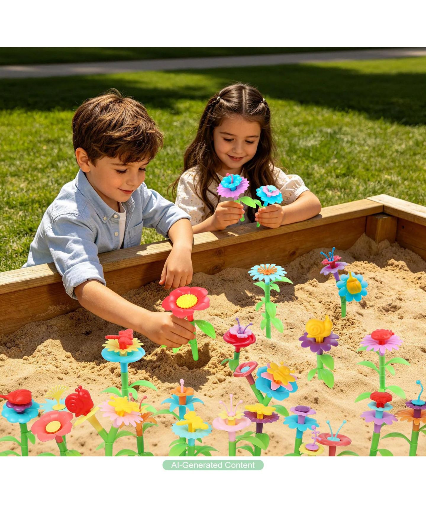 STEM-конструктор Gnuadz «Цветочный сад», 157 деталей, 3-8 лет, цвет: Flower Kit With Storage — фото 3