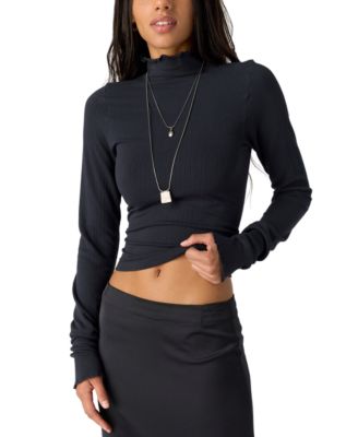 Women's So Soft Ribbed Long-Sleeve Mock Neck Top