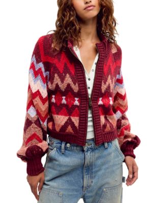 Women's Sundazed Oversized-Cropped Cardigan