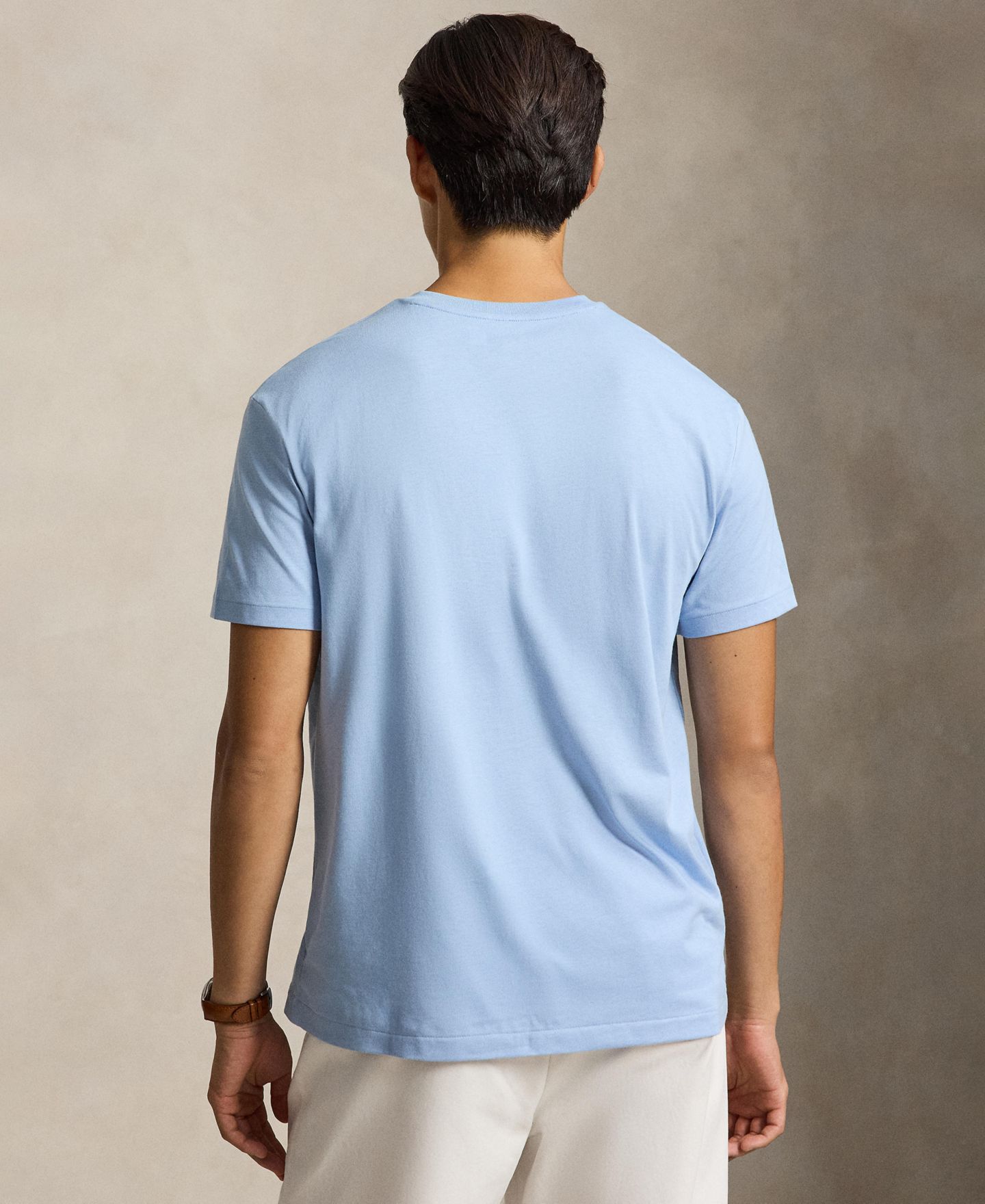 Мужская футболка Polo Ralph Lauren Classic-Fit V-Neck, цвет: Шамбре синий — фото 5