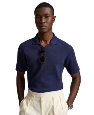 Men's Pointelle-Ribbed Regular-Fit Polo Shirt