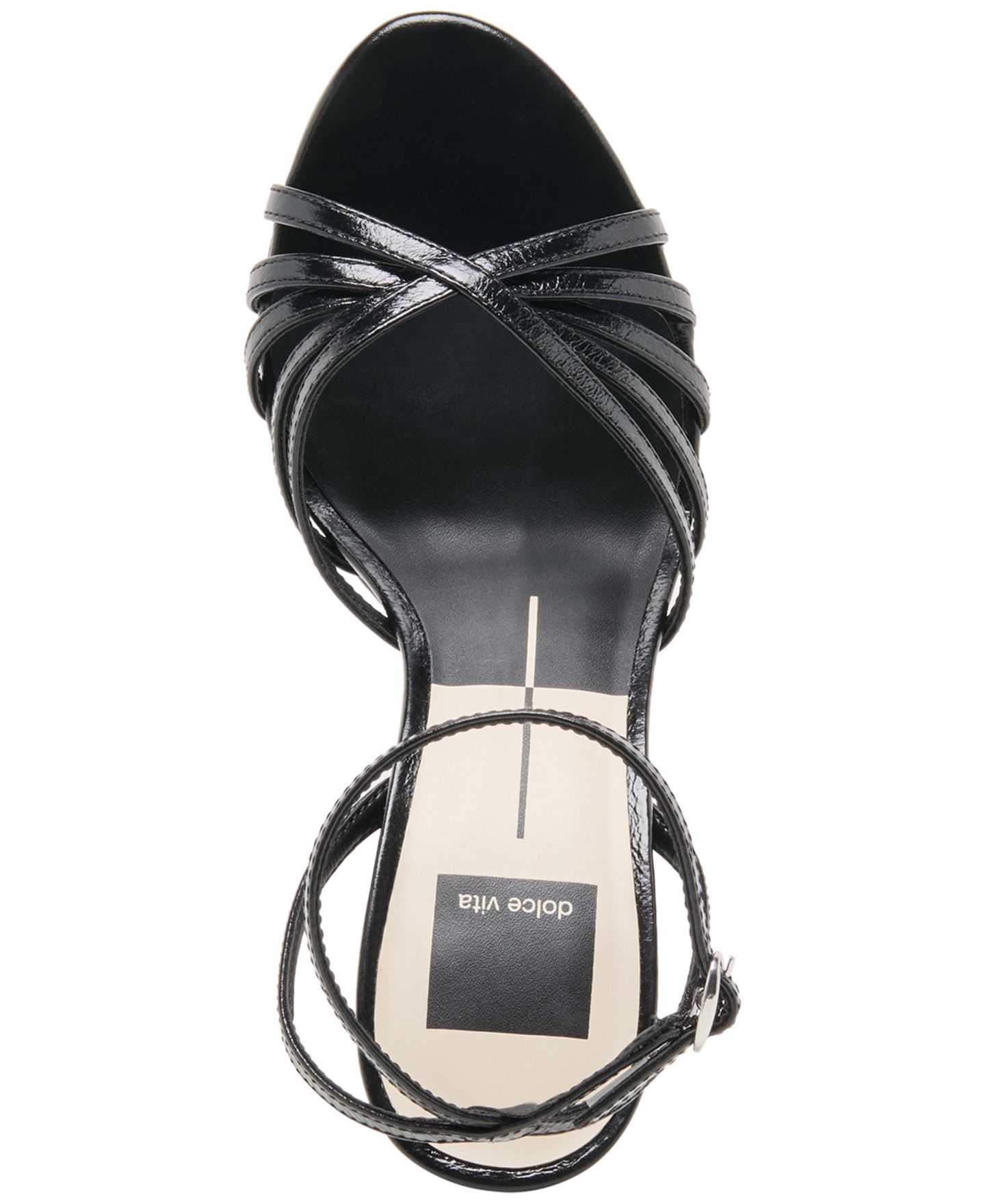 Женские сандалии Dolce Vita Riki Strappy Ankle Strap, цвет: Чёрный кожаный — фото 4
