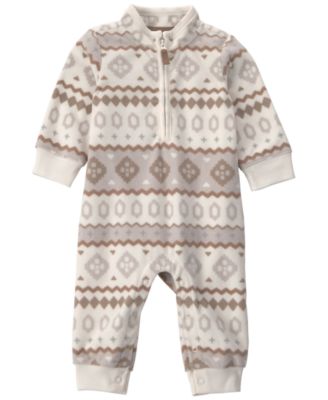 Baby Boys' Fair Isle Long-Sleeve Microfleece Jumpsuit