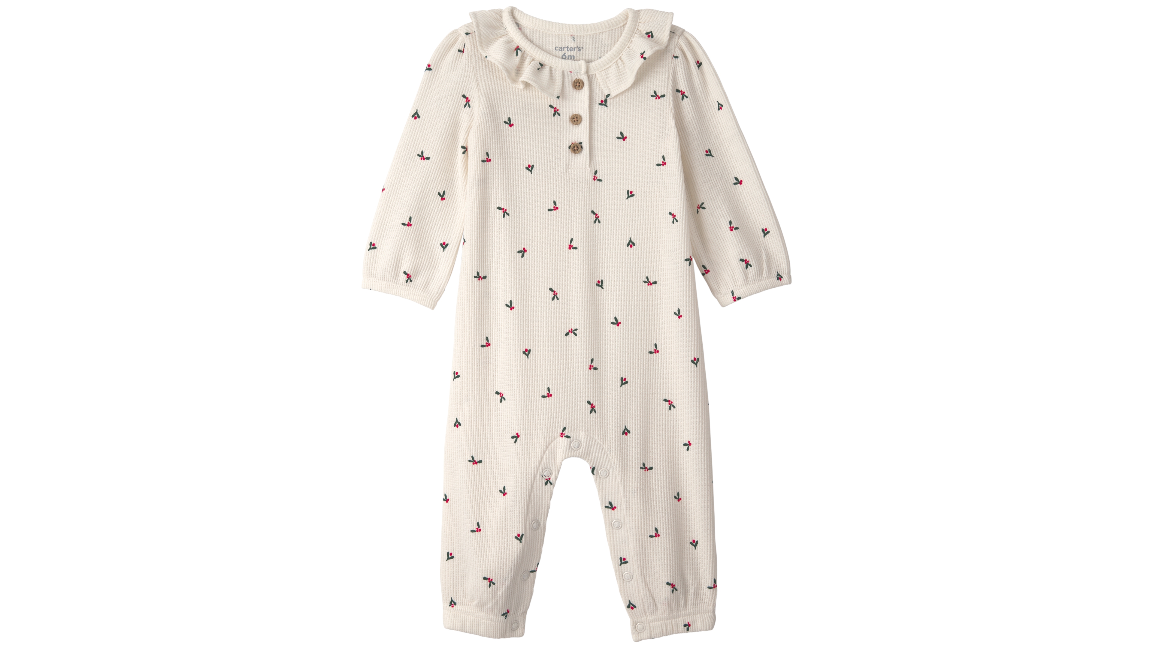 Carter's Baby Girls' Holly Thermal Long-Sleeve Jumpsuit