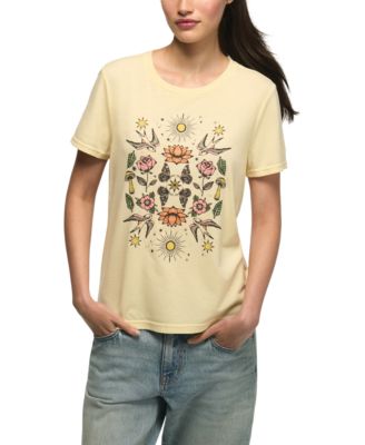 Women's Mirror Sun Birds Graphic Crewneck T-Shirt