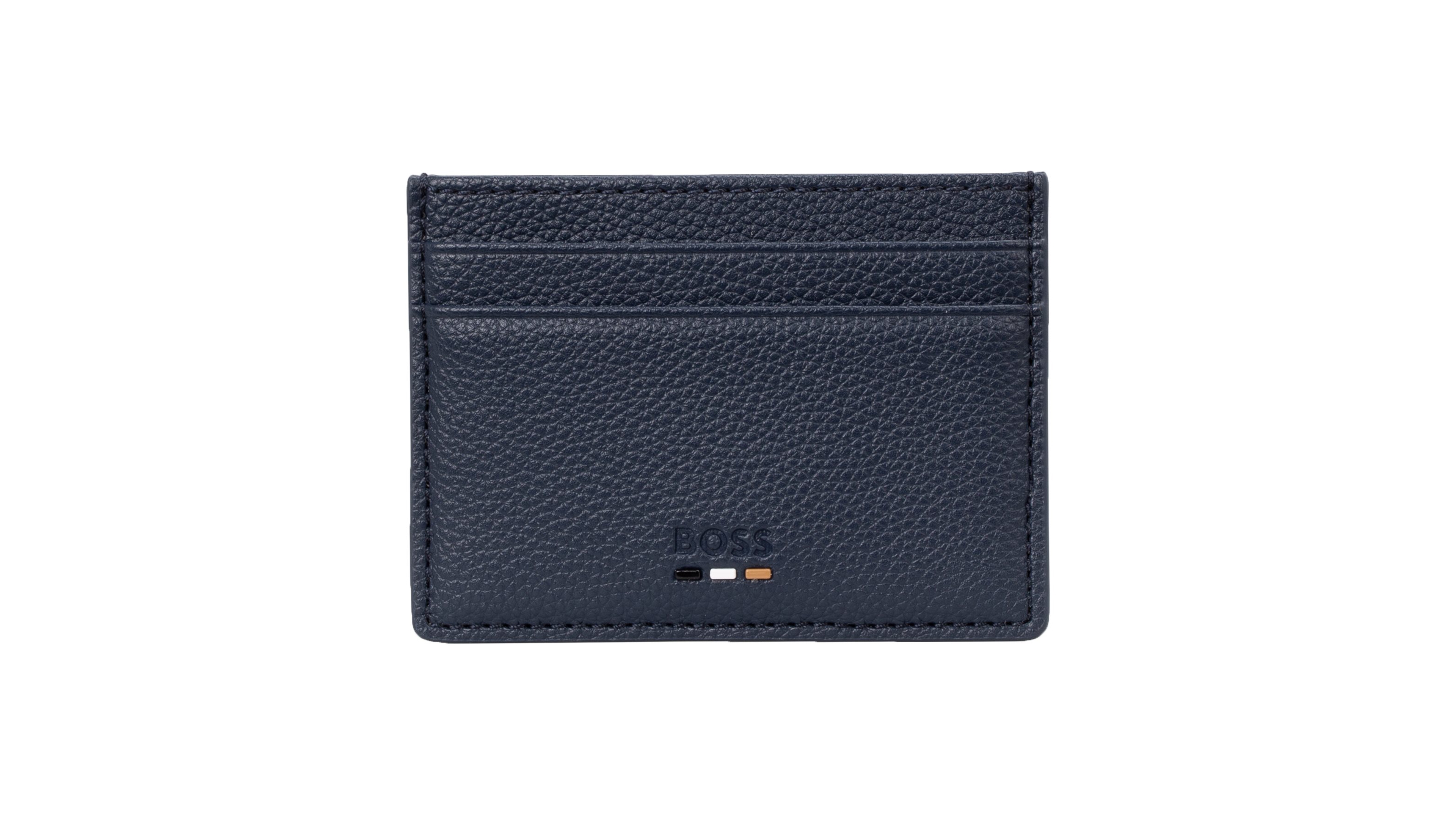 Boss Ray_S Card N. Minimalist 5-Slot Faux Leather Card Case