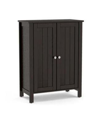 2-Door Bathroom Floor Cabinet with 6-Position Adjustable Shelves