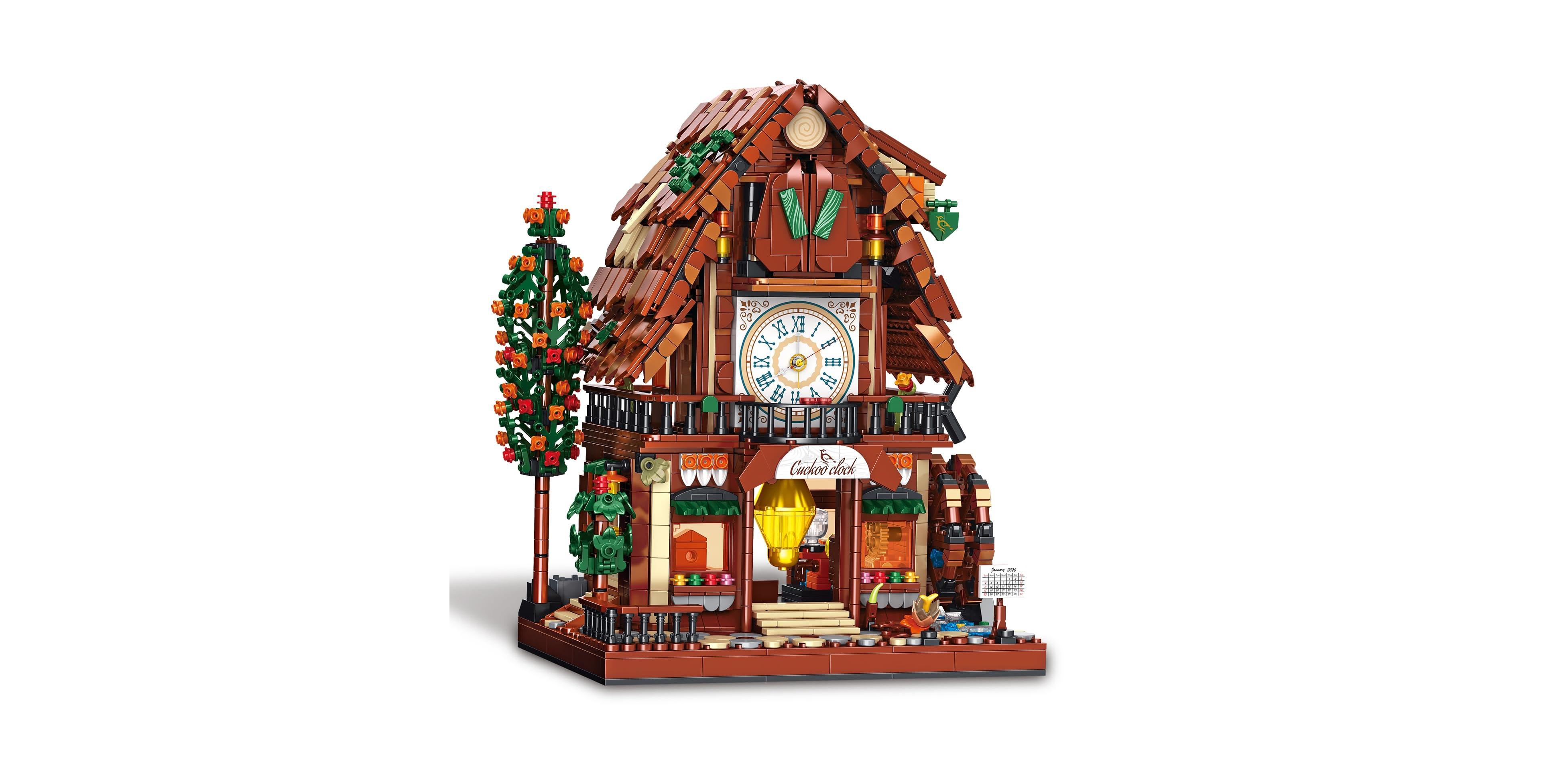 Gnuadz Cuckoo Clock House Building Set, 2,062-Piece, Ages 8+
