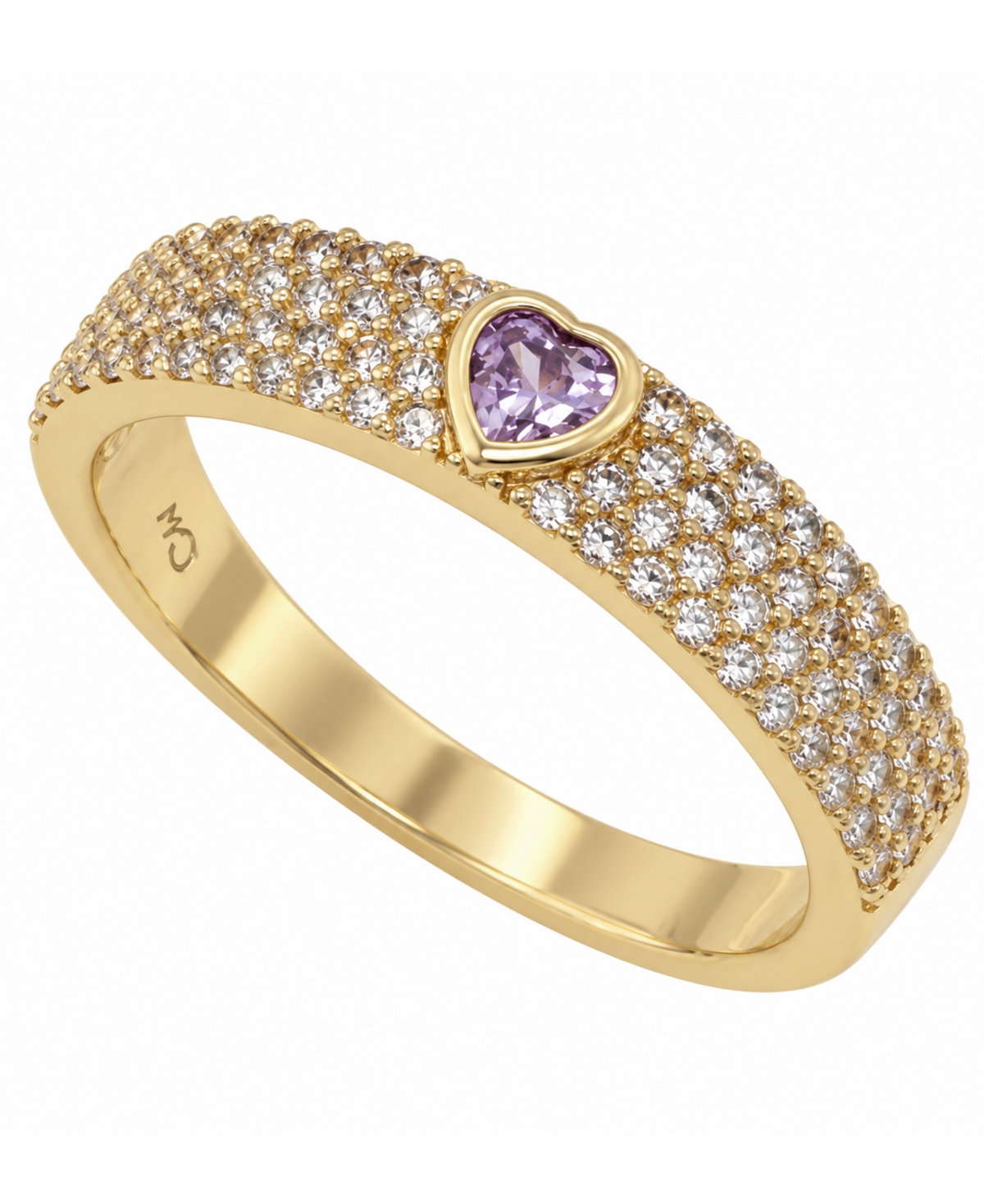And Now This Cubic Zirconia 18K Gold-Plated Heart Ring