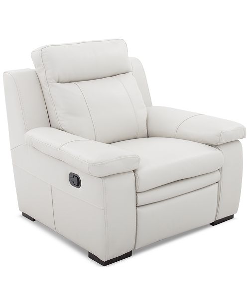 Furniture CLOSEOUT! Zane Leather Manual Recliner ...