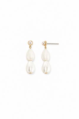 Mother of Pearl Stacked Drop Earrings