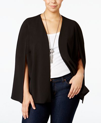mblm by Tess Holliday Trendy Plus Size Cape Blazer