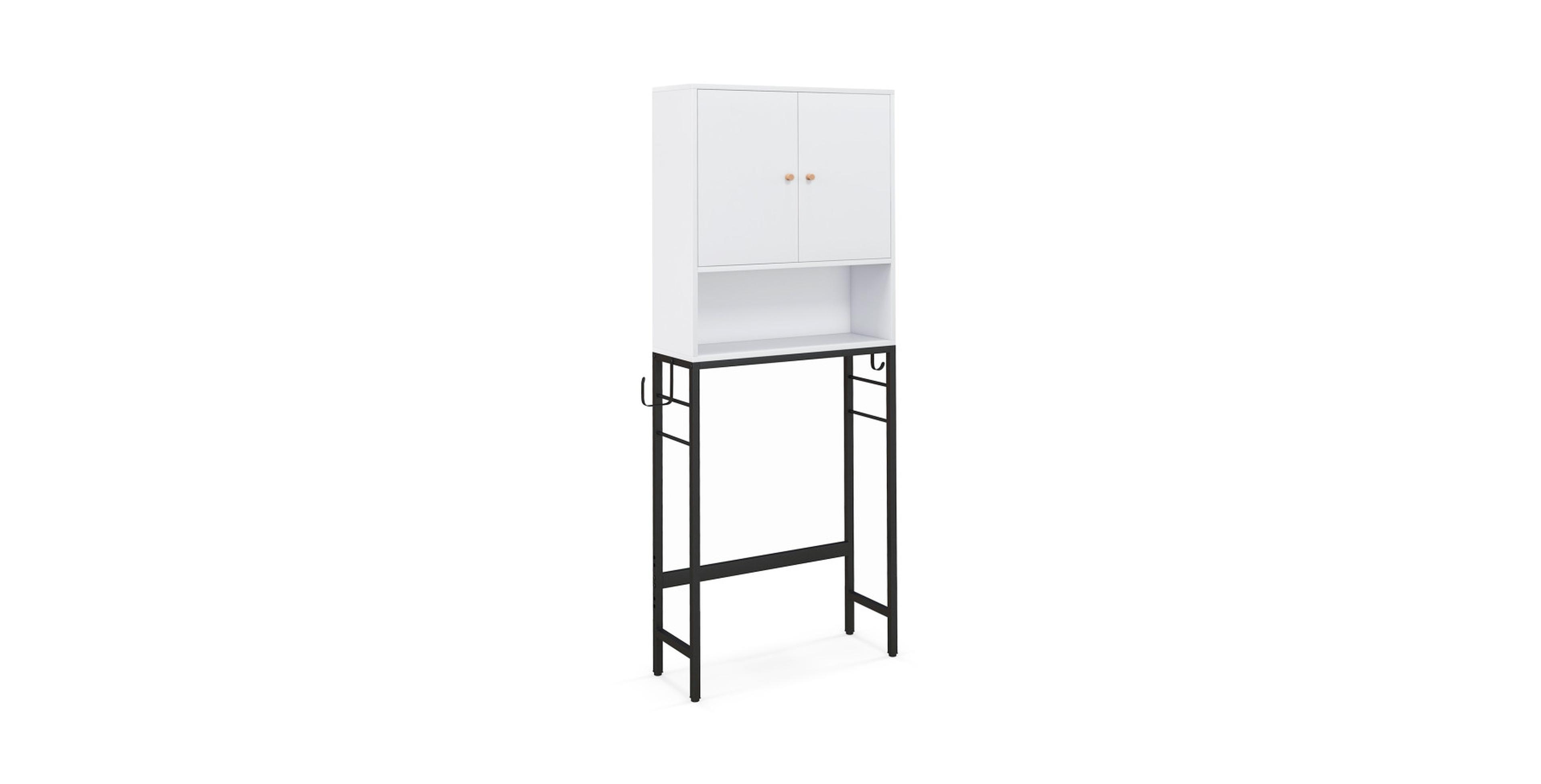 Hongge Over the Toilet Storage Cabinet with 2 Doors and Adjustable Shelves