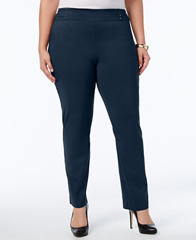 Alfani Women's Tummy-Control Pull-On Pants, Created for Macy's