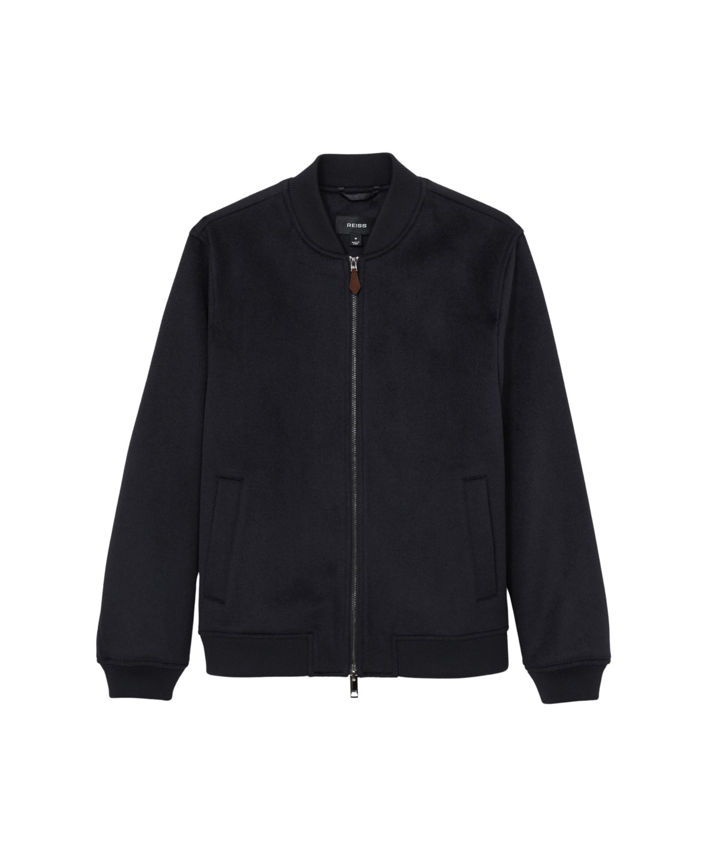 Мужская куртка REISS Harlan Long-Sleeve Wool-Blend Bomber, цвет: Тёмно-синий — фото 2