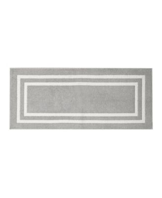 Double Line Border Tufted Runner Rug, 26" x 72"