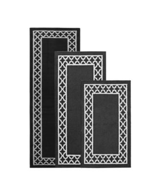 Collin Trellis Border Tufted Runner Rug