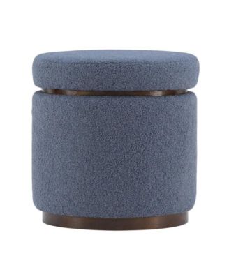 Fabric-Upholstered Storage Ottoman with Removable Lid, Square Bench