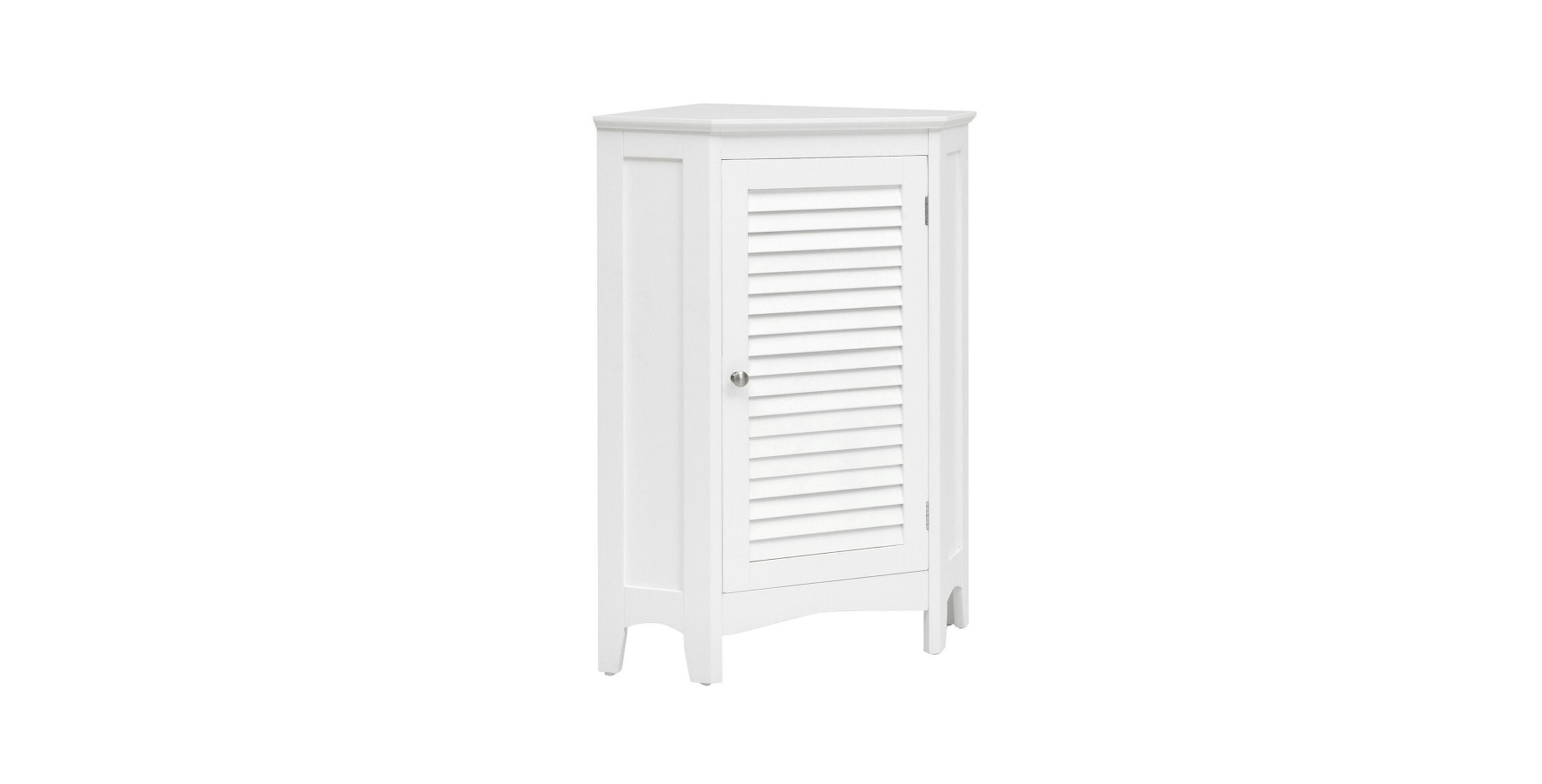Hongge Corner Floor Storage Cabinet for Small Bathroom Spaces