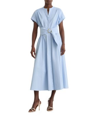 Women's Sally Short-Sleeve Cotton-Blend Midi Shirt Dress