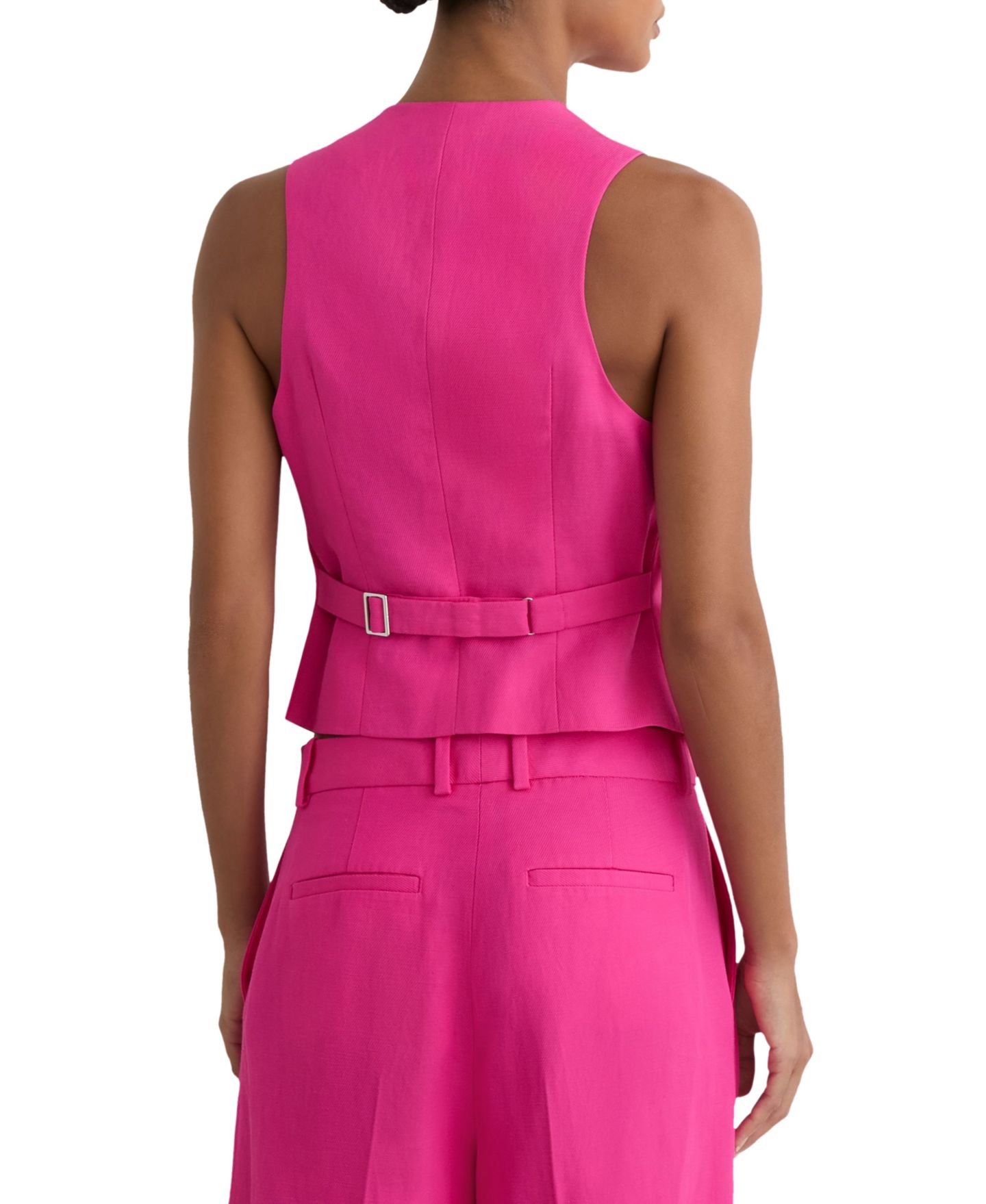 Женский жилет REISS Charli V-Neck Sleeveless Lined, цвет: Розовый — фото 3