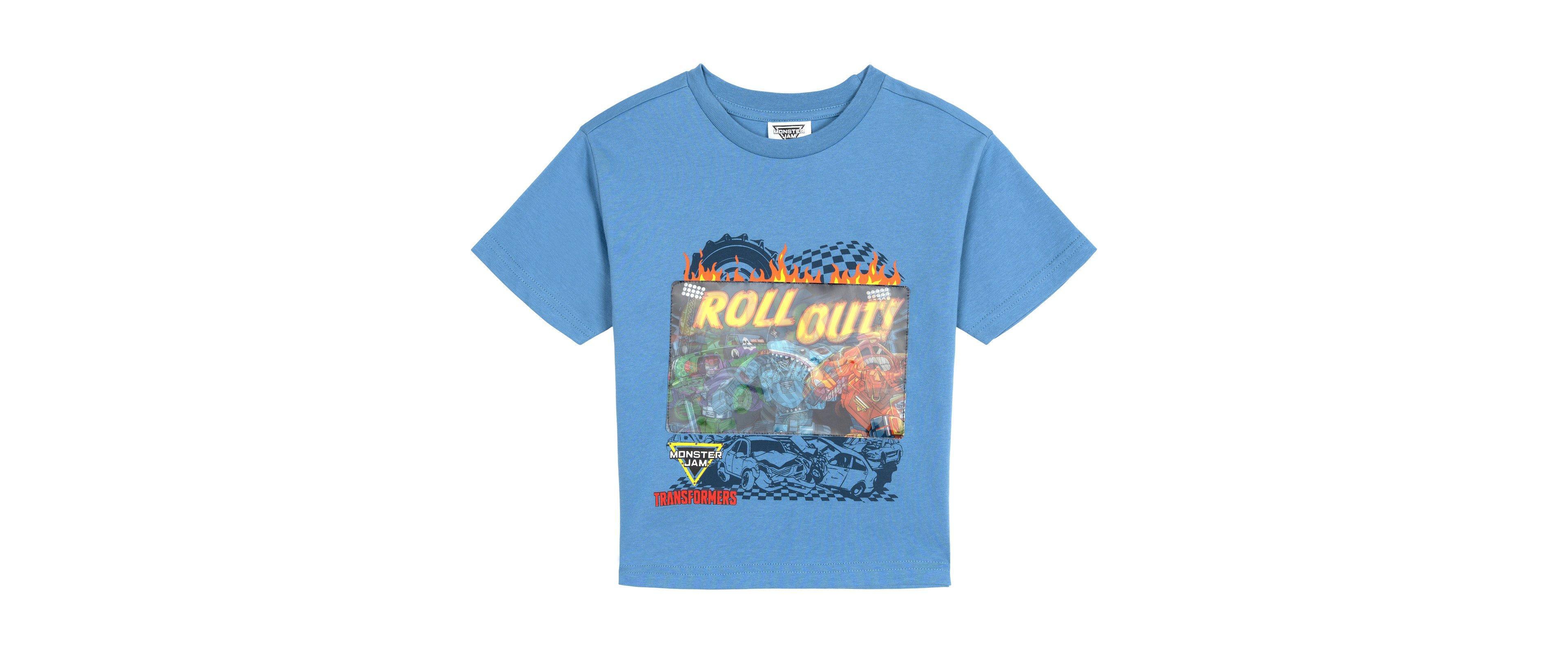 Transformers Toddler Boys' 2T-5T Monster Jam Interactive 3D T-Shirt