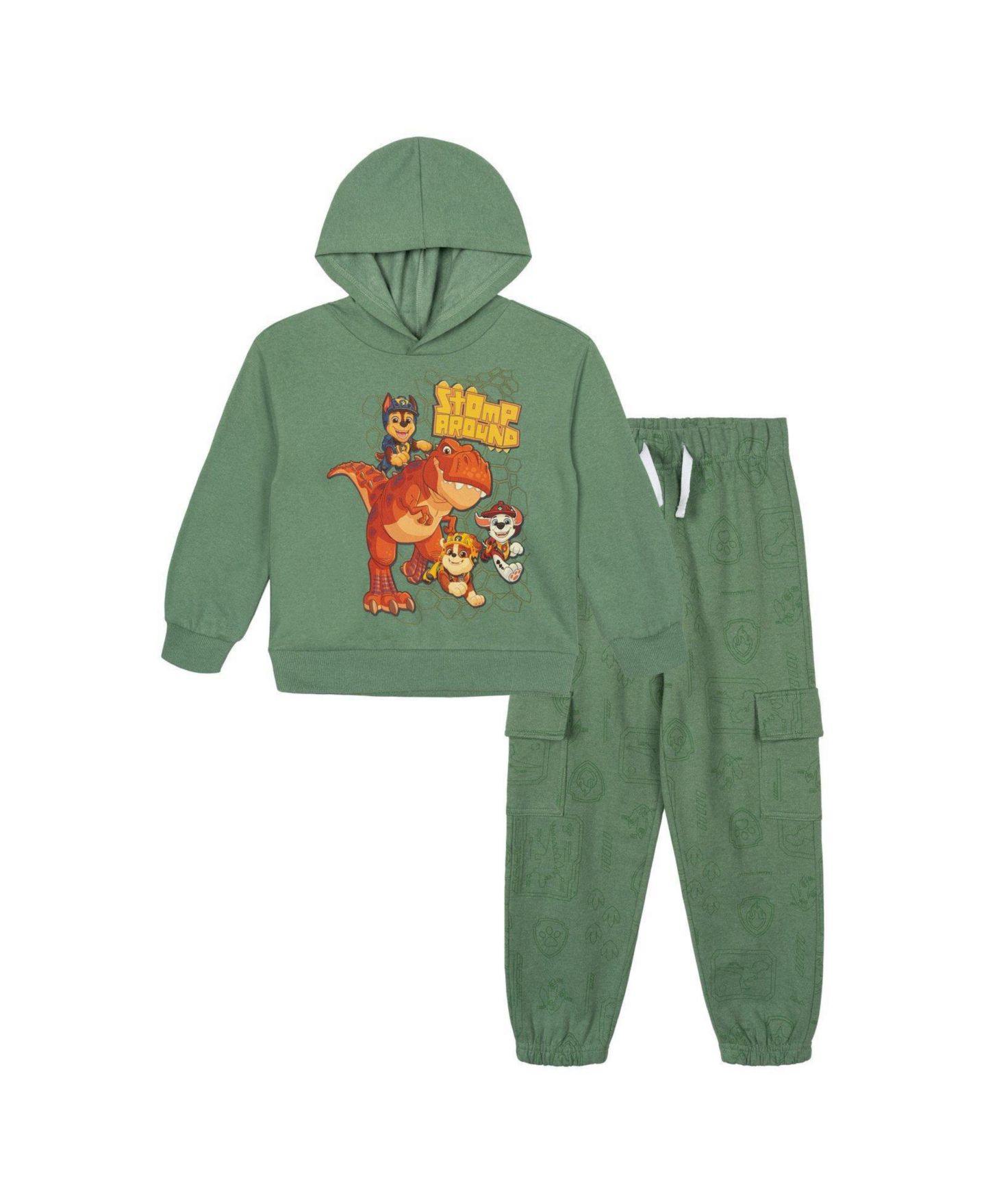 Детский комплект Paw Patrol Big Boys 2-Piece Fleece Hoodie and Jogger Pants Set, цвет: Зелёный — фото 1
